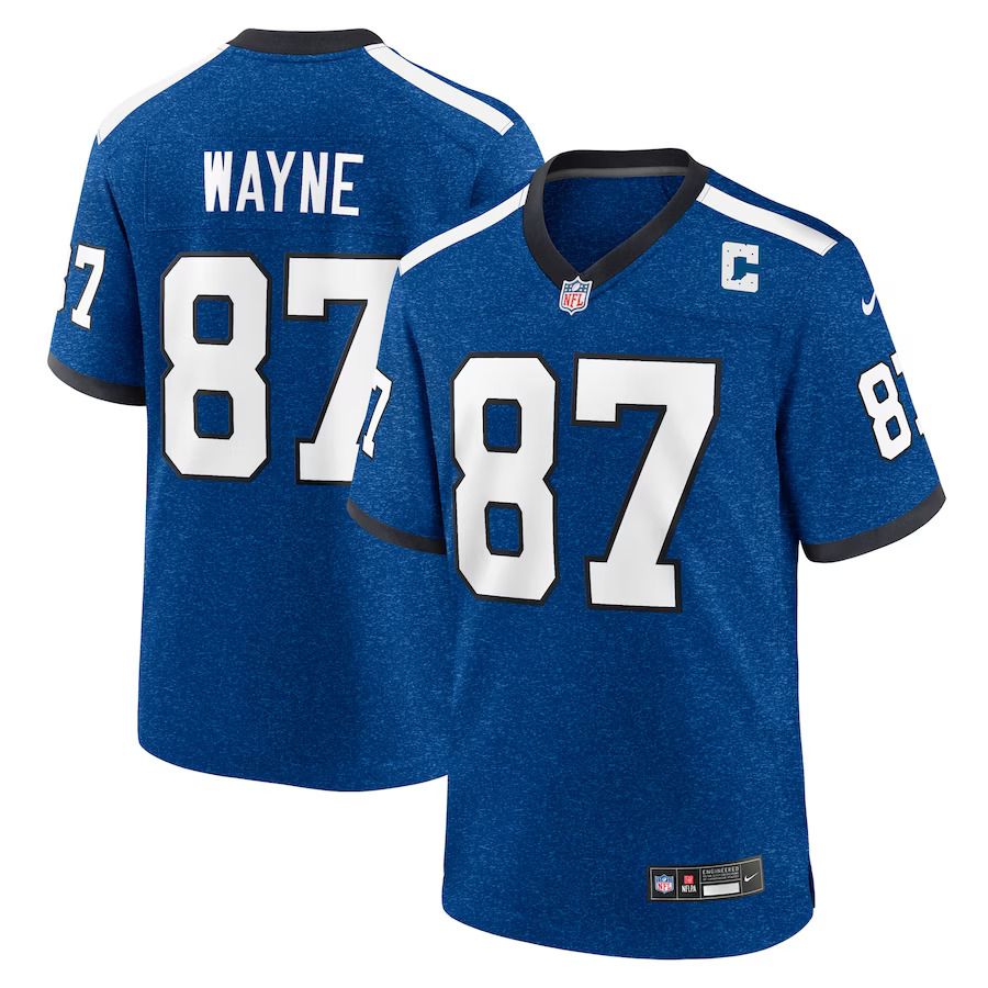 Men Indianapolis Colts #87 Reggie Wayne Nike Royal Indiana Nights Alternate Game NFL Jersey